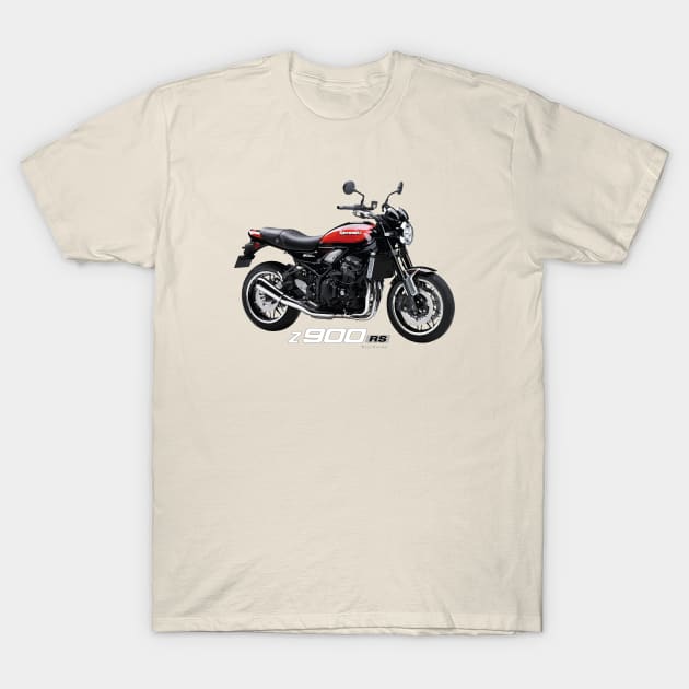 Kawasaki Z900RS 18 red, sa T-Shirt by MessyHighway